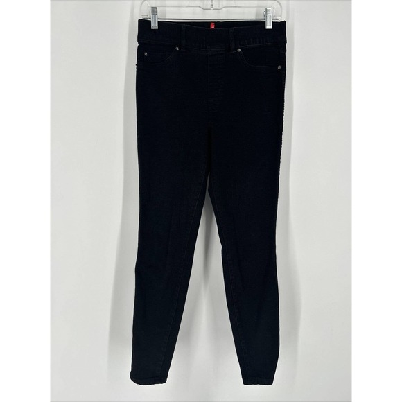 Spanx Ankle Leggings Jeggings Jeans Black Sz Medium Pull On‎ Pockets 30x27 - Picture 1 of 8